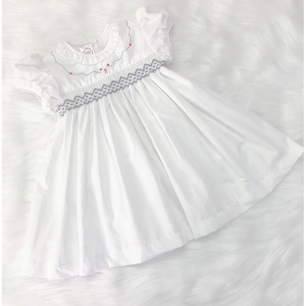 Newest Skirt Smocked Dress Baby Girl Frock Party Dress For Summer Made In Manufacturer Vietnam