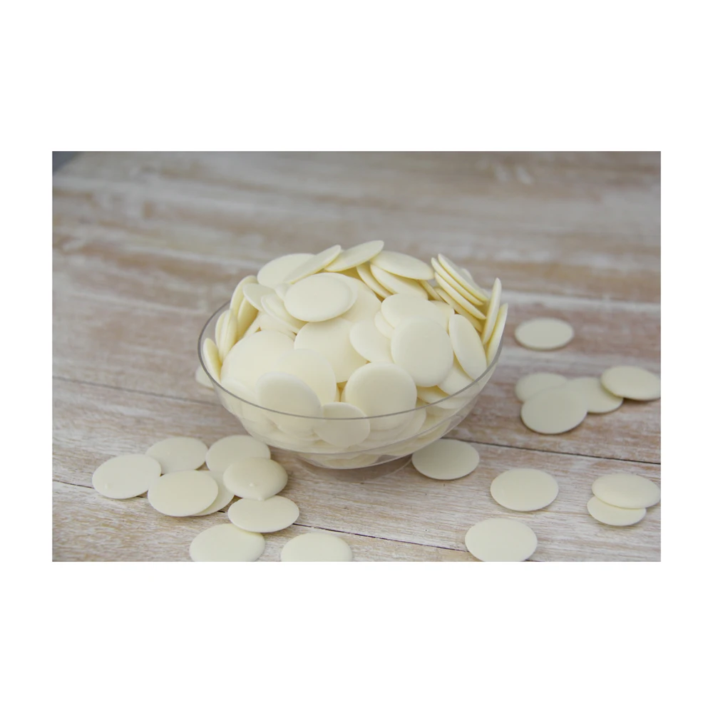 
Quality white chocolate coating for confectionery production, food ingredients 