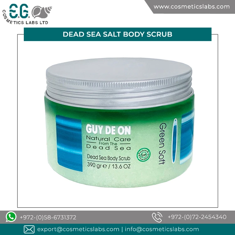  Лидер продаж скраб с солью из мертвой морской соли «зеленый мягкий» ароматическим маслом по оригинальной оптовой цене