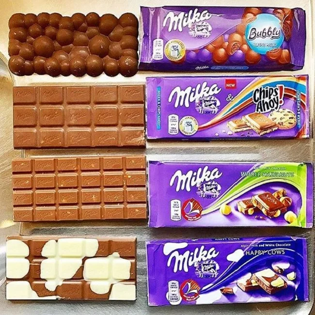 Шоколадные бруски Milka 100 г и 300 г
