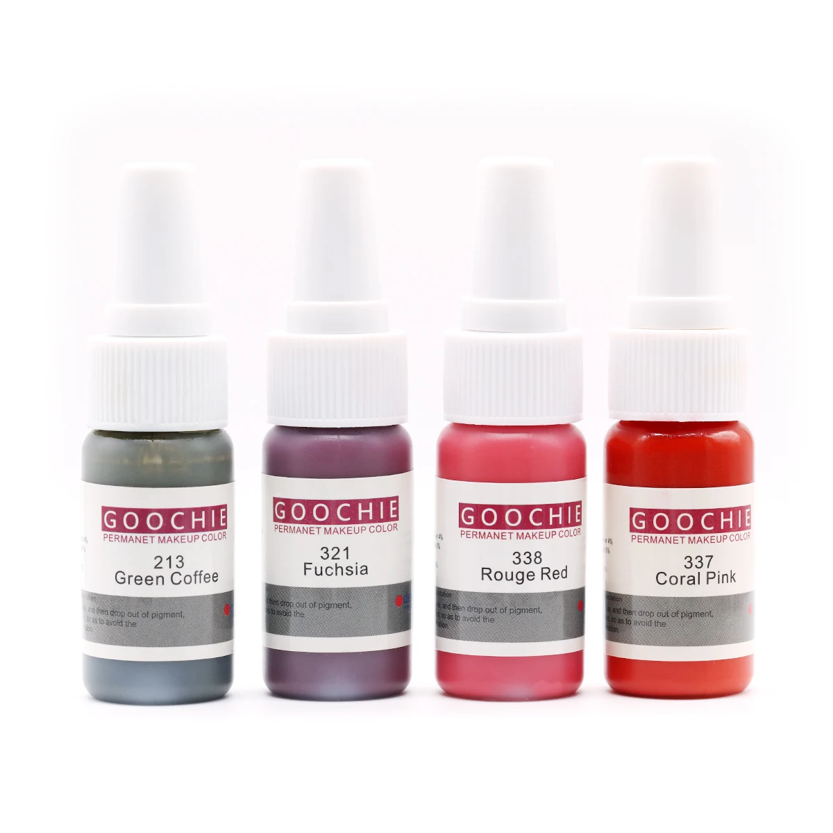 Goochie 34 colors no change color tattoo ink permanent makeup pigment for eyebrow eyeliner lip