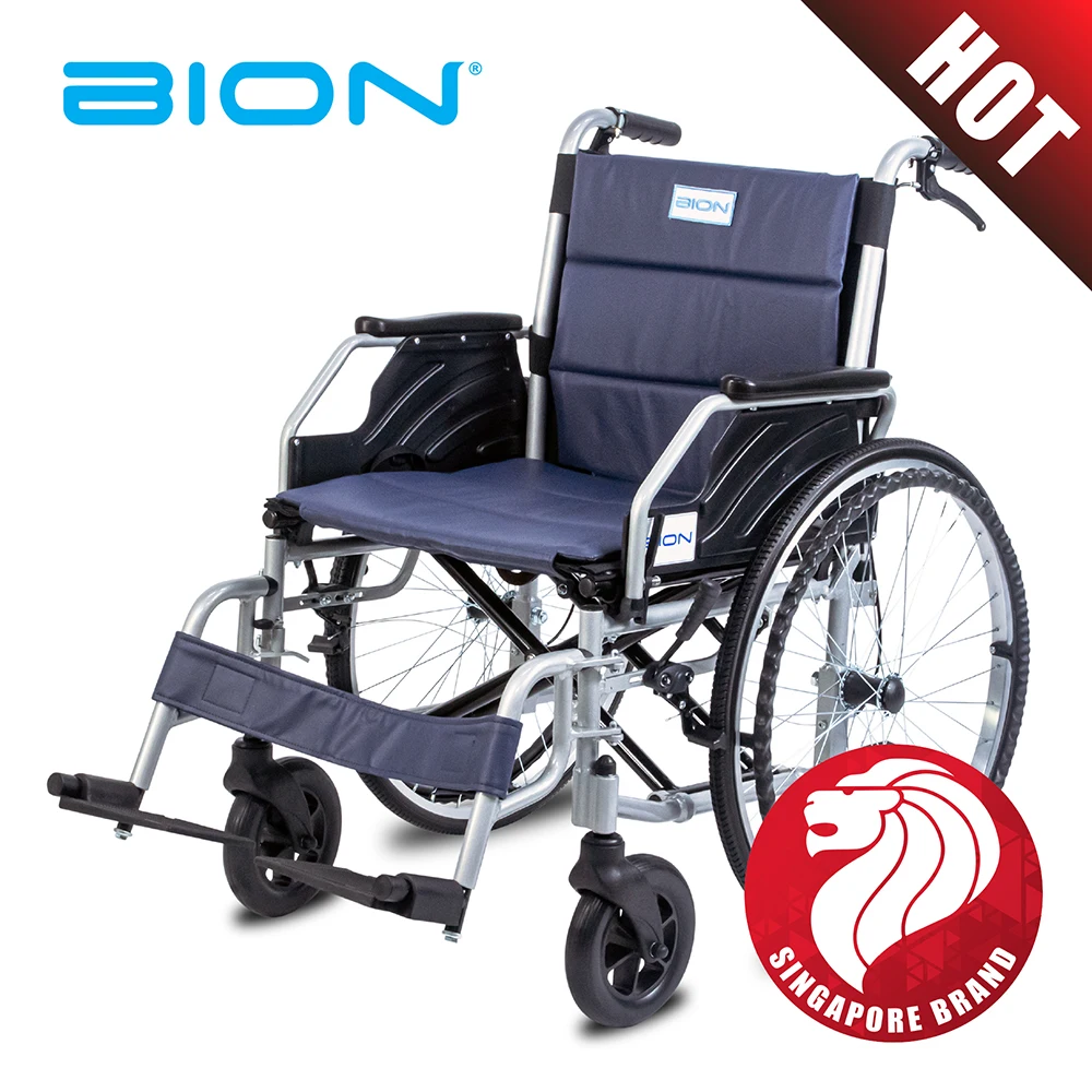 [BION] iLight Wheelchair Detachable Heavy Duty 20 Inch Seat Width Manual Wheelchair Hospital Homecare Singapore Brand