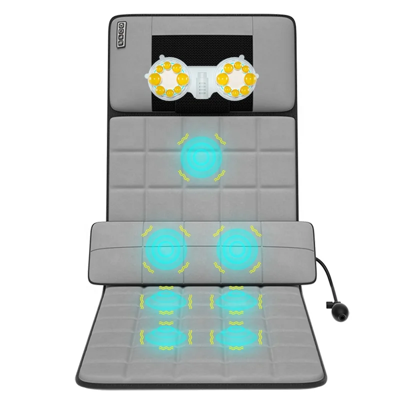 Массажный матрас шиацу, электрическая подушка для массажа всего тела, с вибрацией и подогревом, шея, спины и ягодиц
