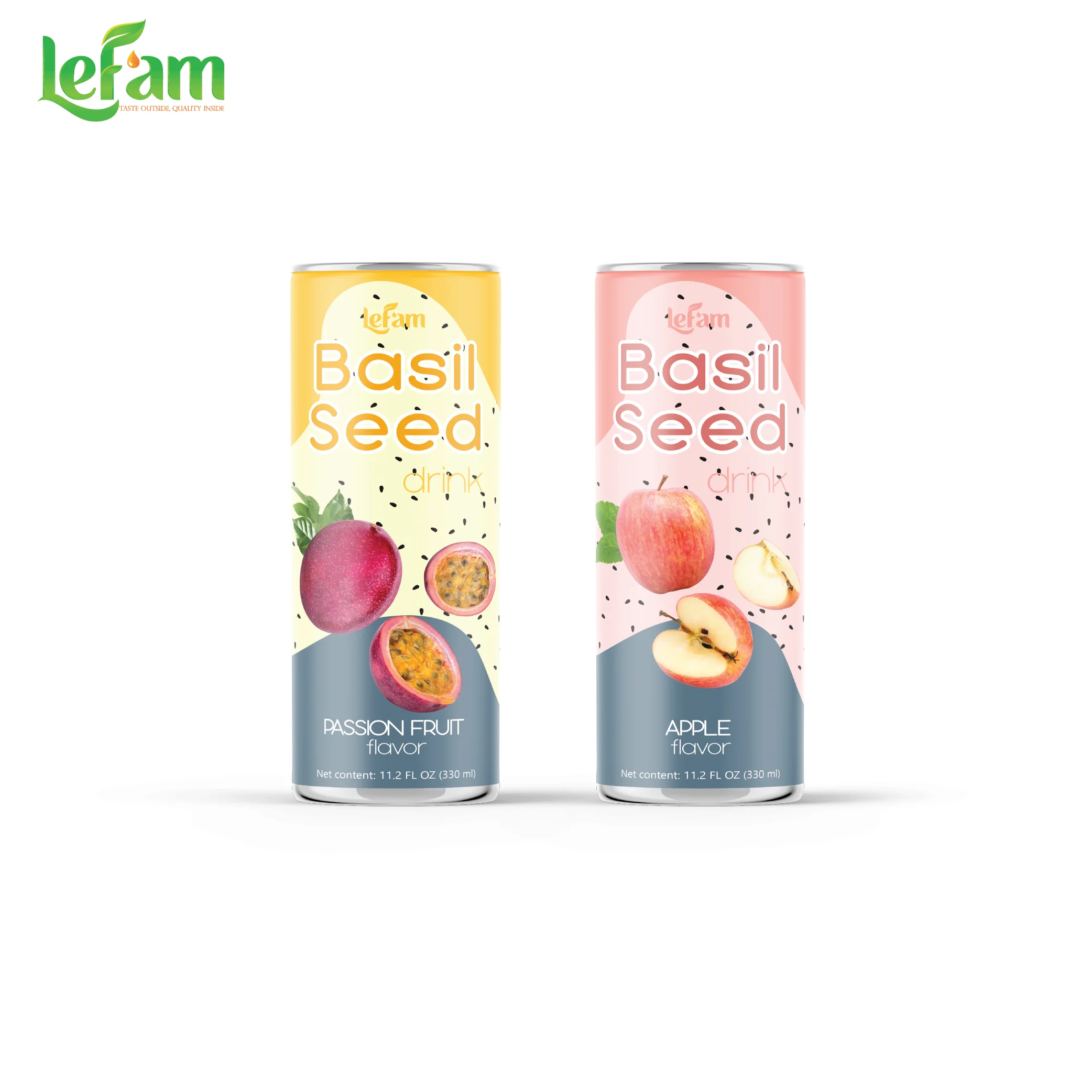 Original natural Organic Materials Basil Seed Drink Lychee/ Mango Low MOQ Private Label No Sugar Wholesale fruit juice drink