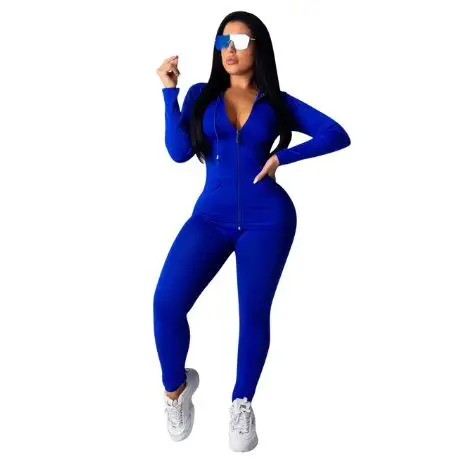 Wholesale slim fitted Women Two Piece Sets Outfits Long Sleeve Crop tracksuit for women ladies gym tracksuits women fitness wear