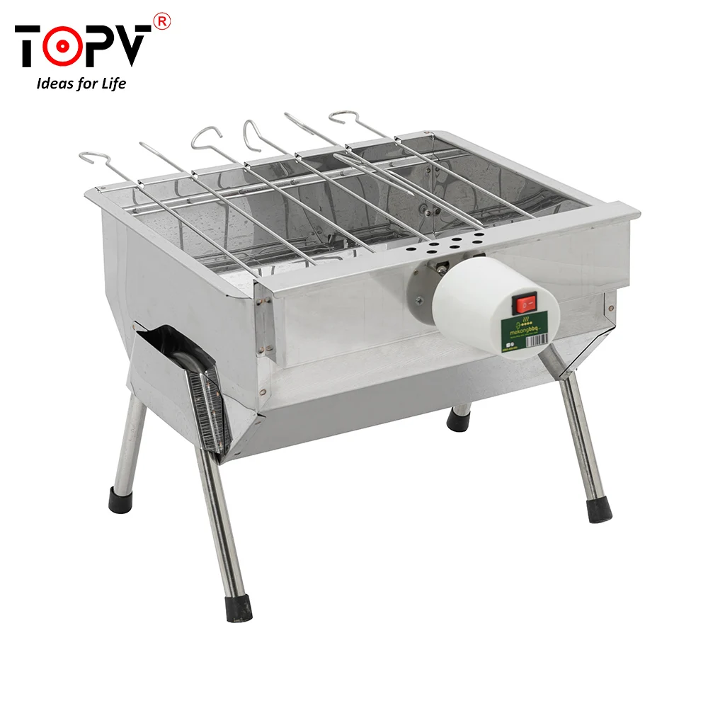 Professional Supplier Outdoor Electric Motor BBQ Shelf Rotary Charcoal Rotating Barbecue BBQ Grill from Vietnam