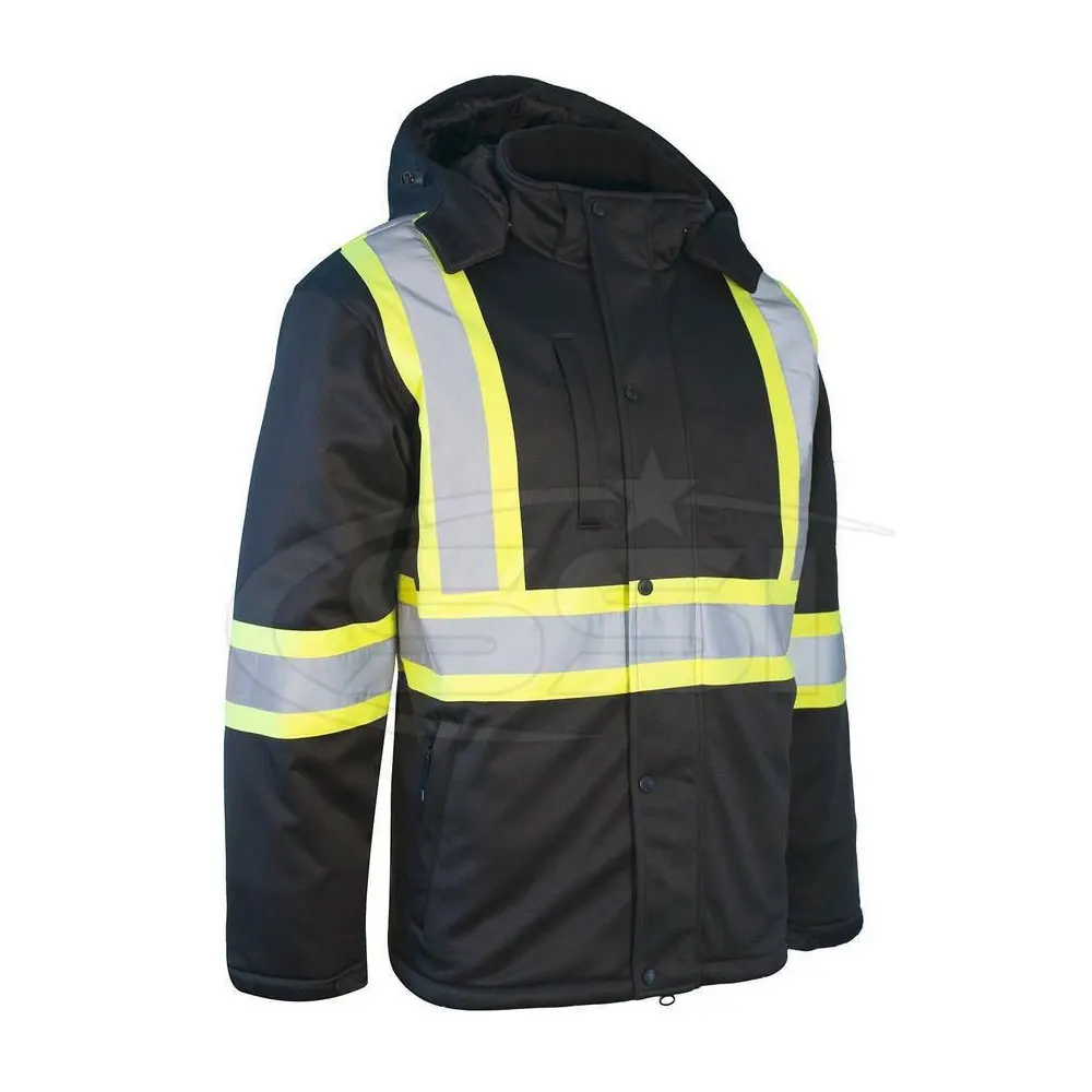Зимняя мужская Светоотражающая рабочая одежда, защитная куртка с высокой видимостью