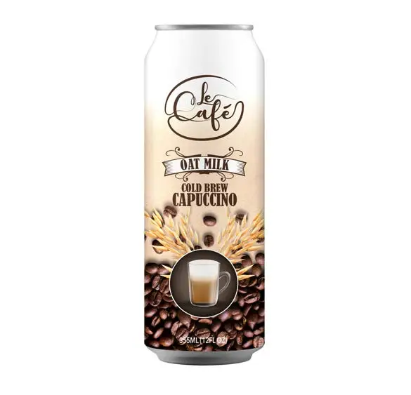 Le Cafe - Ready To Drink Cold Brew Coffee Oatmilk Lactose Free Cappuccino Mocha Latte 355ml Canned - Premium Healthy Drink