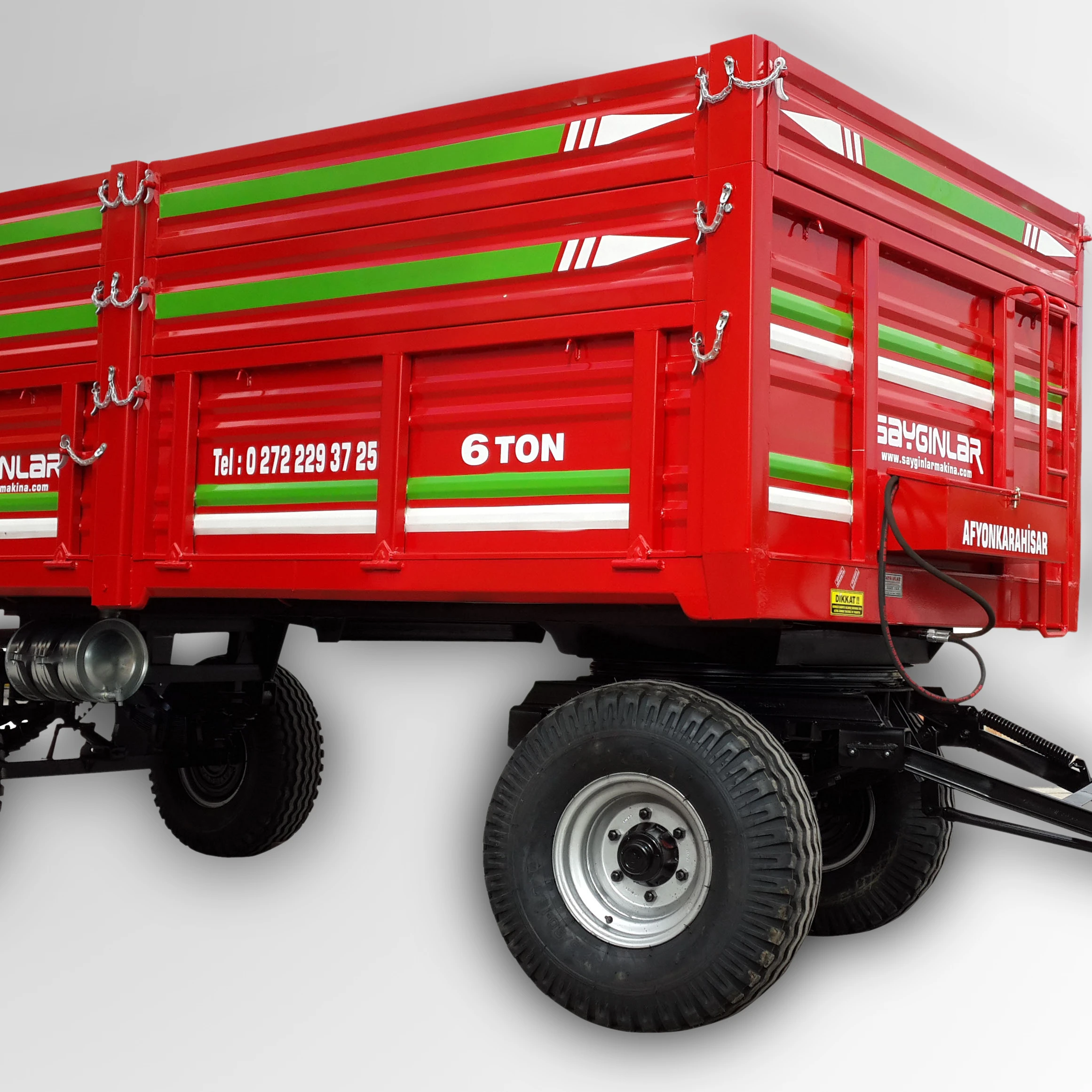 Double axle Farm Trailer From Turkey 6 Tones Manure Dumping Trailer From Turkey