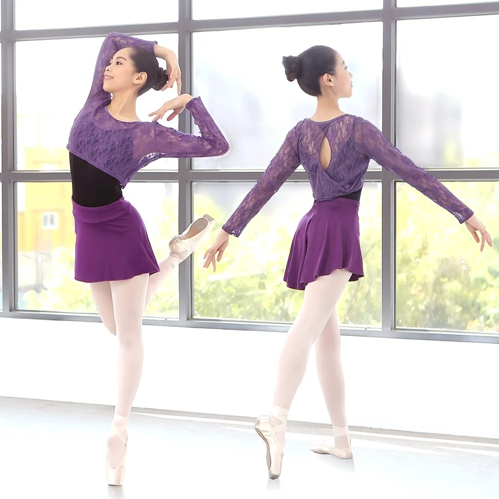 
Wholesale Dance Wear Ballet Lace Women Dance Tops Crop Top 