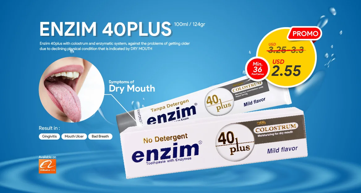 Зубная паста 40 Plus с энзимами для ухода за полостью рта немоющая зубная предотвращения стоматологических и ротовых заболеваний лучшее качество