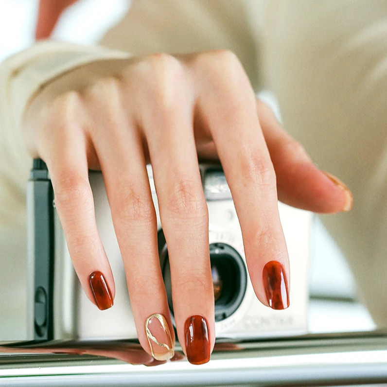 
2021 Semi cured gel nail Products Custom Luxury Nails made in Korea 