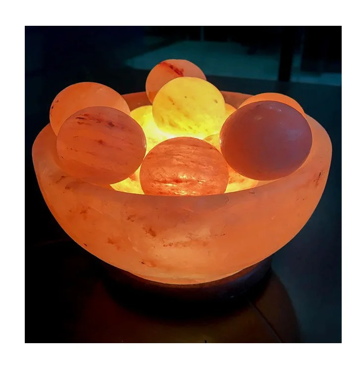 Himalayan Natural Pink Egg Flower Shape Rock Salt Lamp from the foot hills of Himalayan Mountain Range in Pakistan