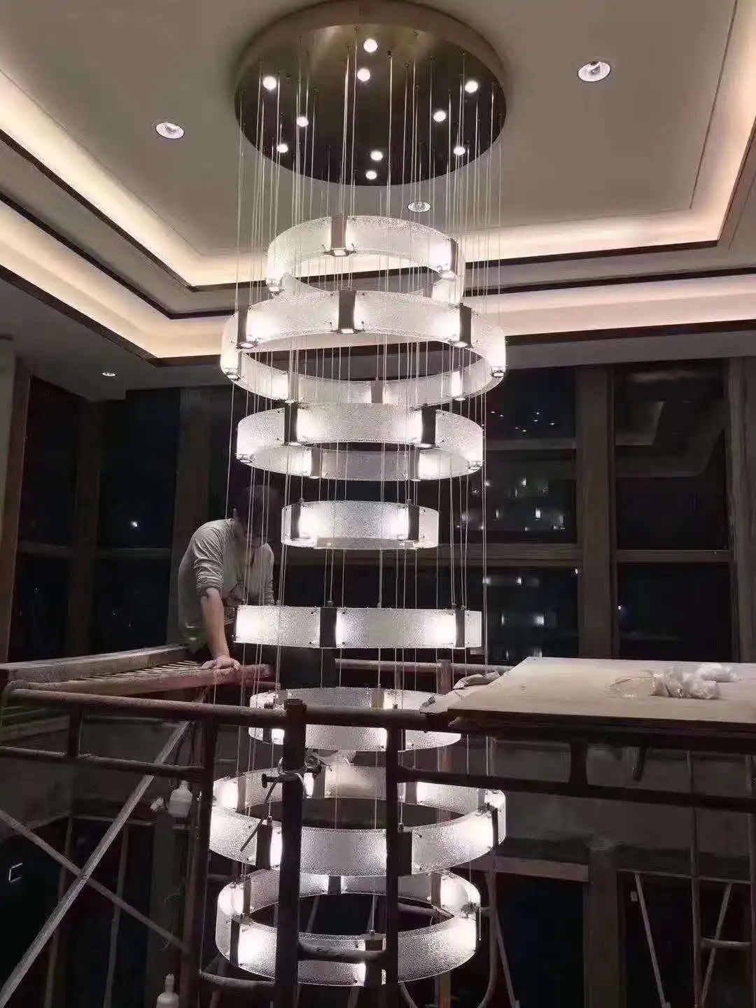 
Hotel customized custom project lamp light hanging chandelier pendant nordic European style 