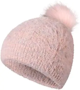 Fashion Fabbit Fur Soft Warm Fluffy Winter Hat for Women Angora Knitted Hat Skullies Beanies Female Bonnet-Cap