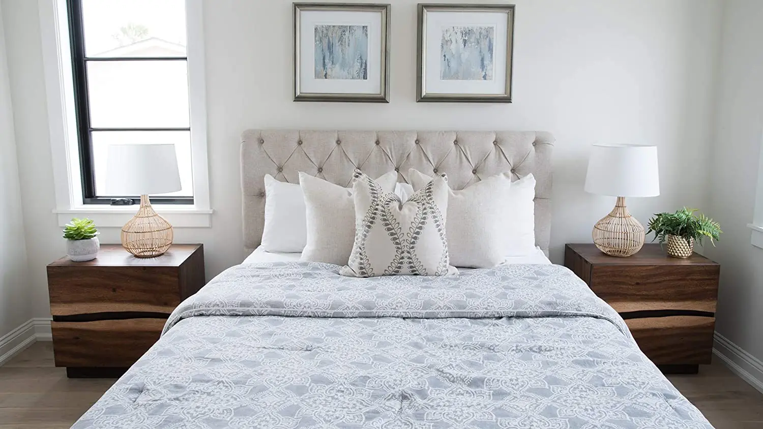 Минималистичная белая желтая ротанговая настольная лампа оттенок элегантная прикроватная ночник