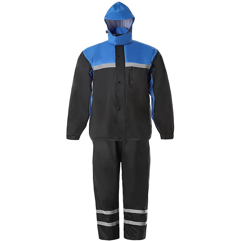 rain gears black pvc polyester 0.32mm rain suit
