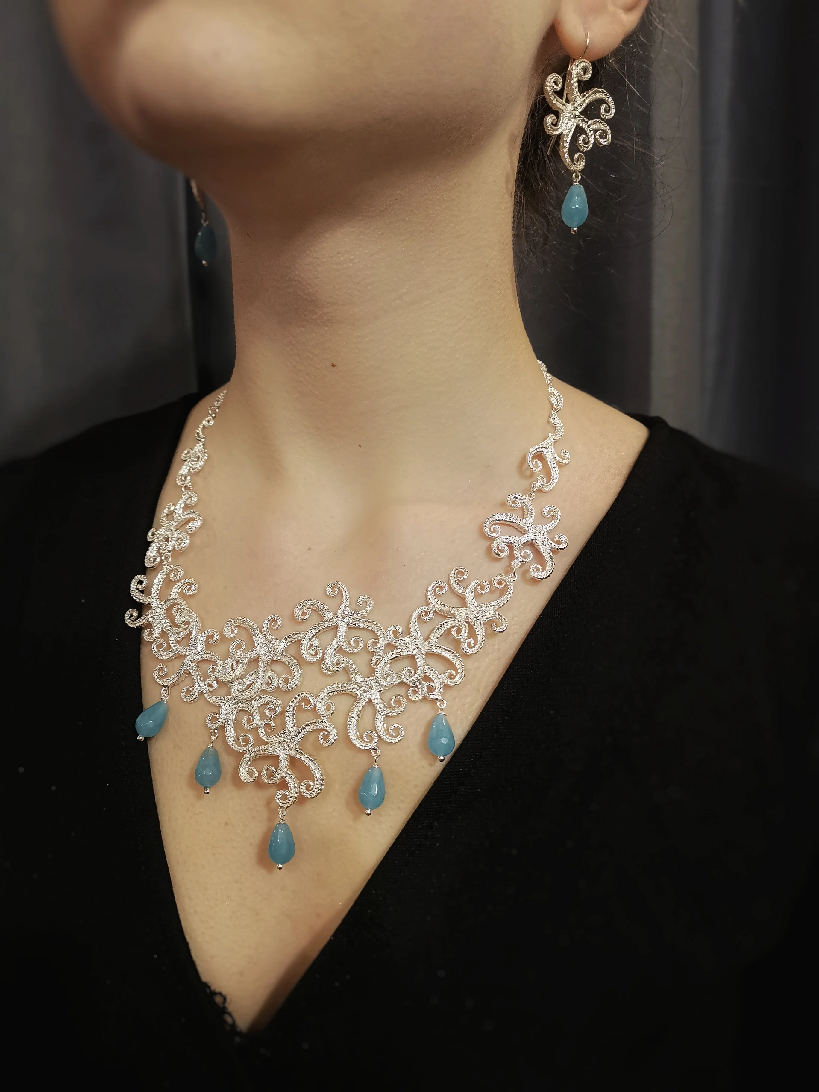 Handcraft fashion Italian Necklace silver 925 CADMIUM NICKEL FREE Jewelry design collection multi elements