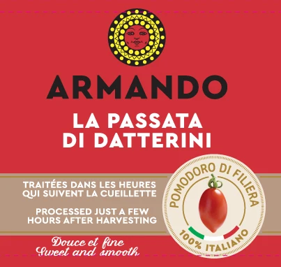 Top Quality 100% Italian Premium Quality Ready Peeled Datterini Tomatoes Sauce 320g can for seasoning