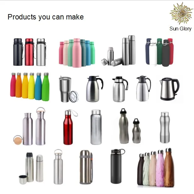 Sun glory machine for deburring with pipe making vacuum flask