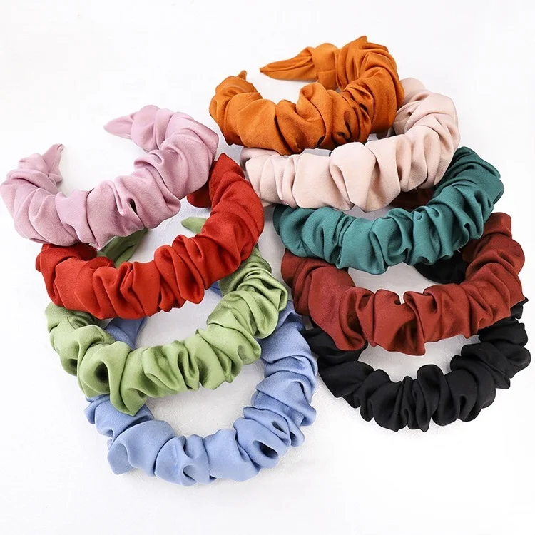 Hair Accessories Lovely Lady Soft Fabric Scrunchie Headbands Hair Band Trendy Beauty Headband For Women