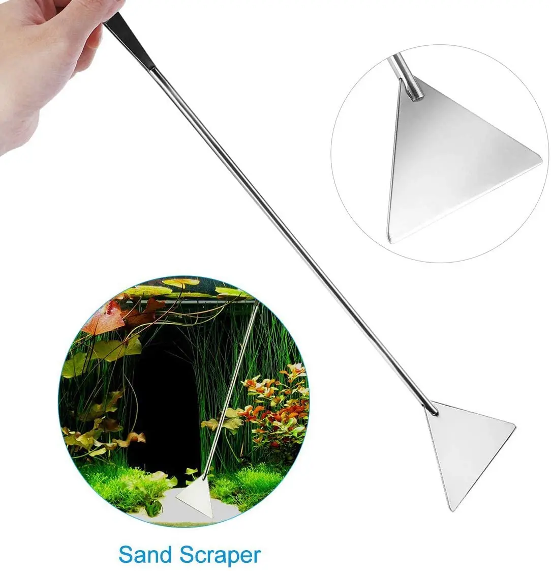  Набор инструментов для аквариума 5 в 1 из нержавеющей стали Пинцет водных растений ножничный шпатель инструменты