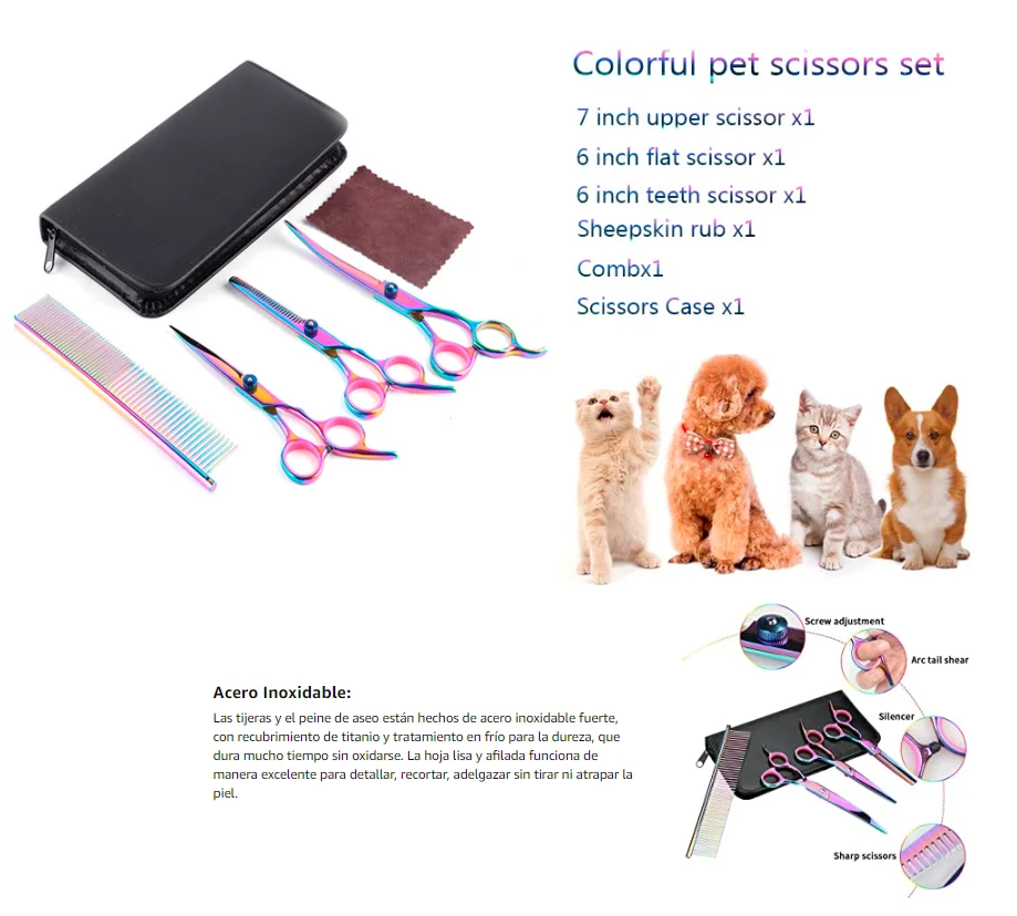 Pet Barber Scissors Stainless Steel Professional Dog Grooming Scissors Hair Beauty Tools For Pet