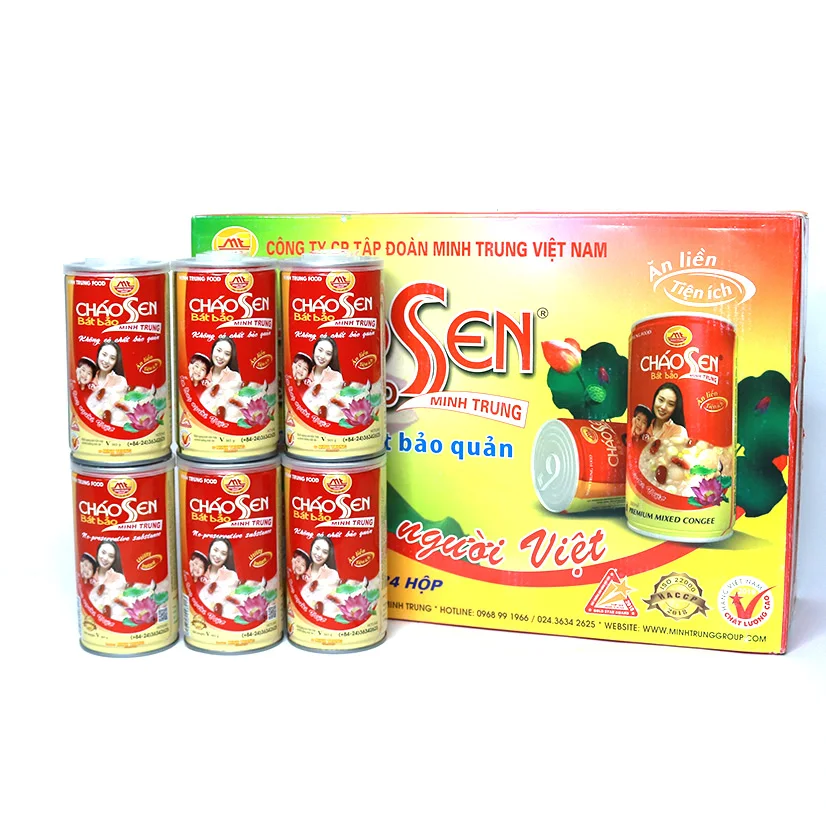Instant canned food lotus eight treasure  porridge Minh Trung Vietnam