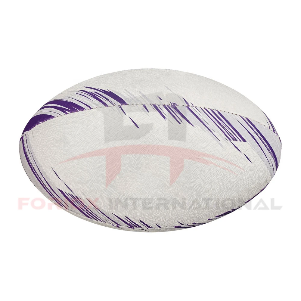 
Foriox International Goods White Grain surface custom rugby ball size 5 for training 