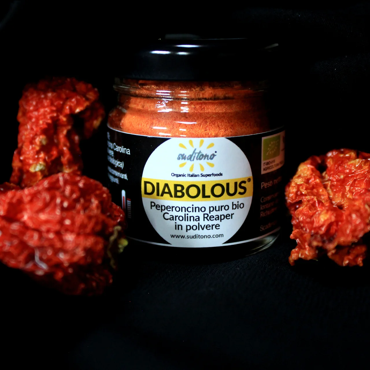 Organic red chilli powder DIABOLOUS CAROLINA REAPER pepper single spices & herbs