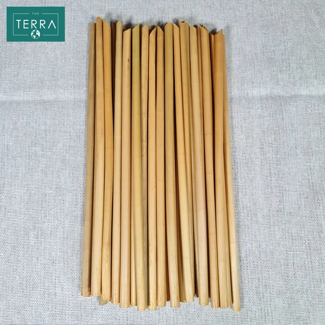 Vietnam All Season 20cm 3 - 8mm Diameter 100% Grass Home Kitchen Tabletop Disposable Straws With No packaging for each straw