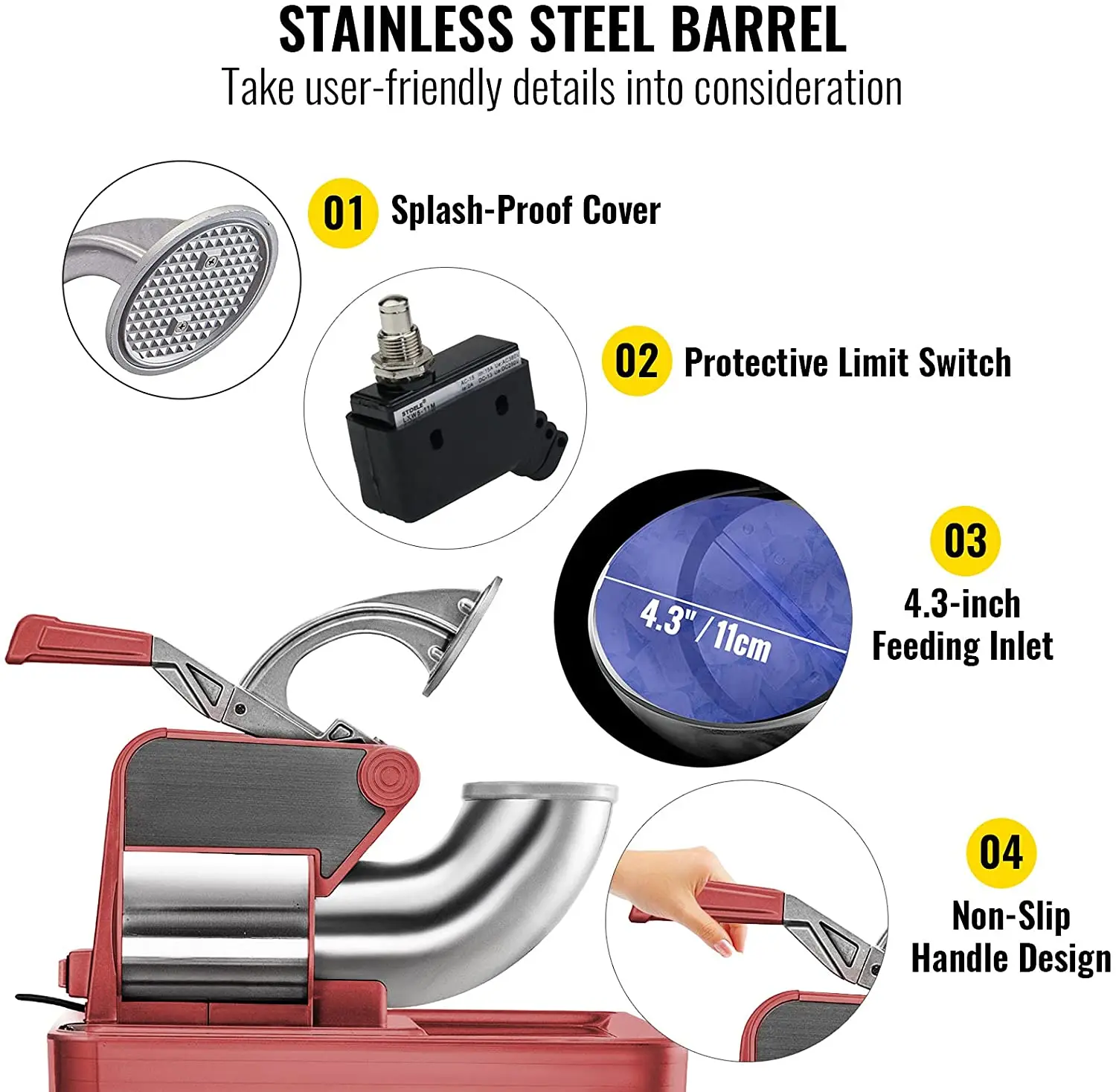 350W stainless steel shaved  ice machine electric snow cone machine with dual blades