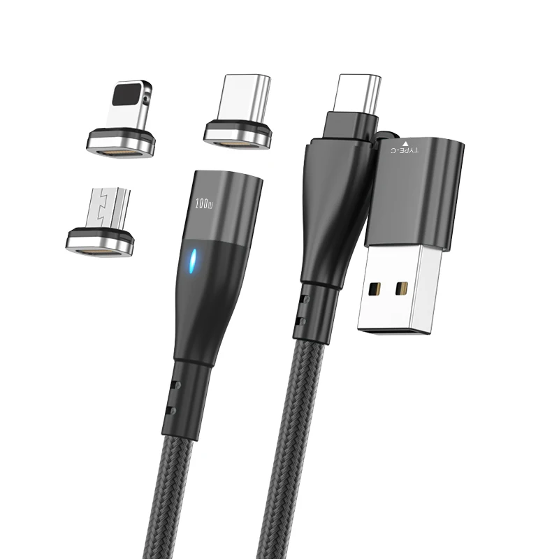 
Free logo 6-in-1 PDW 60 magnetic data cable magnetic charger data cable mobile accessories charger magnetic cable 