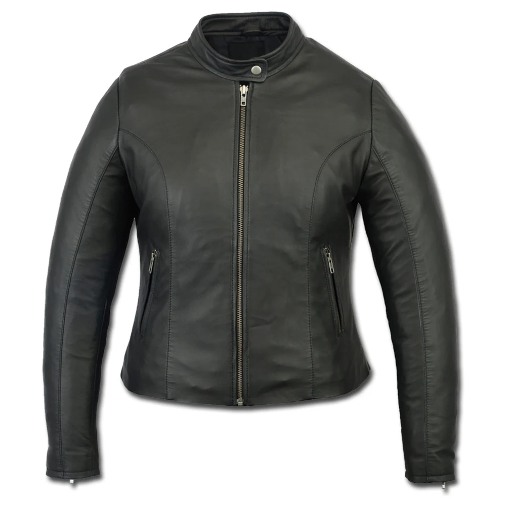 
Women Genuine Lambskin Leather Jacket Slim fit Biker Motorcycle jacket 