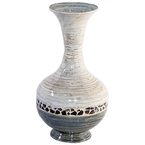 Best selling High quality eco friendly antique spun bamboo fiber vase from Vietnam