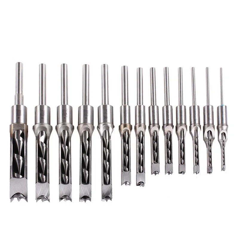 
6 To 30 mm Square Hole Drill Bit Hole Reaming Square Auger Eyes Mortising Chisel Woodworking Tools For Carpentry Drill Bits  (62264501068)