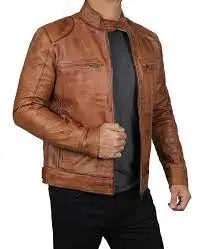 100 % cowhide jackets zipper or custom decoration side pockets winter stuff breathable windproof jackets leather