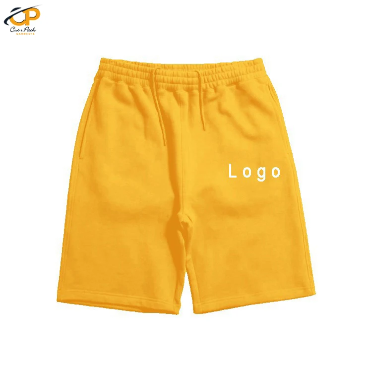 Men Custom Pants Cotton Wholesale Mens Drawstring Jogger Knitted Bulk Logo Short Grey fleece Sweat Shorts