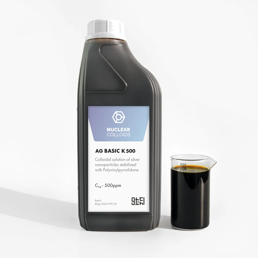 Уникальные сертифицированные химикаты для промышленного использования-AG BASIC K 500-серебряные Наночастицы в термополиуретановом коллоидном растворе/жидкости