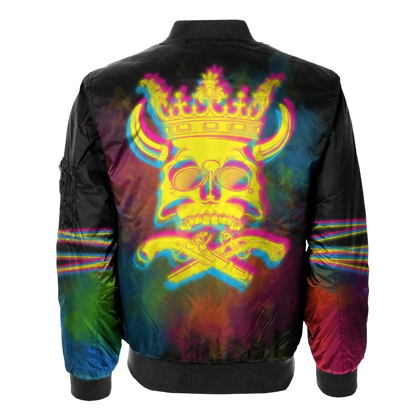 OEM High Quality Golden Skeleton Printed Puffer Jackets