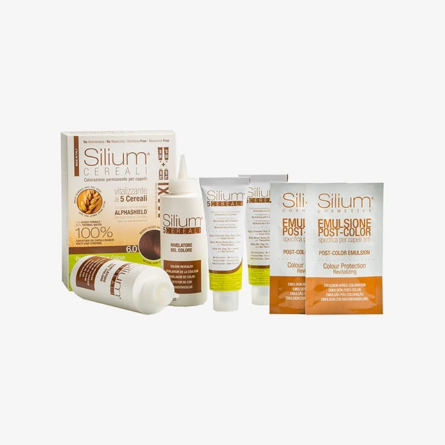 Made in Italy ammonia free golden light chestnut permanent dye cream hair colors maxi kit revitalizing with 5 cereals