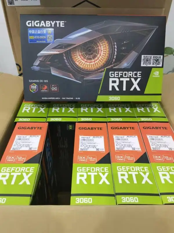 RTX 3060ti Graphics Card 3060 8GB GDRR6 MSI Sapphire Gigabyte 3070 3080 3090 Gaming Desktop VGA GPU RTX 3060 ti Video Cards