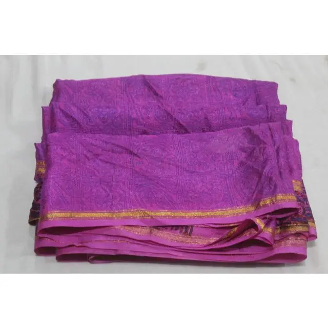 Wholesale Collection Traditional Indian Fabric Handmade Vintage Pure Silk Recycled Silk Sari