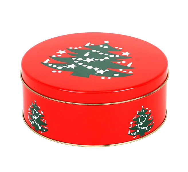 
Custom round Bank metal tin box containers for chocolate biscuit cake toys 