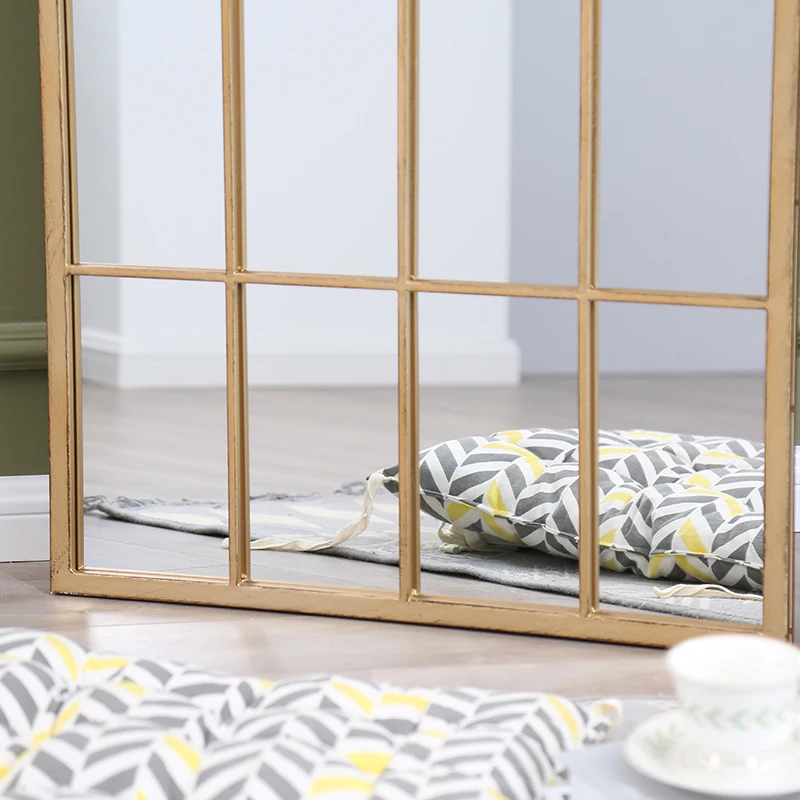 Gold Frame Arch Decorative Modern Dressing Room Wall Full Length Floor Mirror Outdoor Garden Mirror