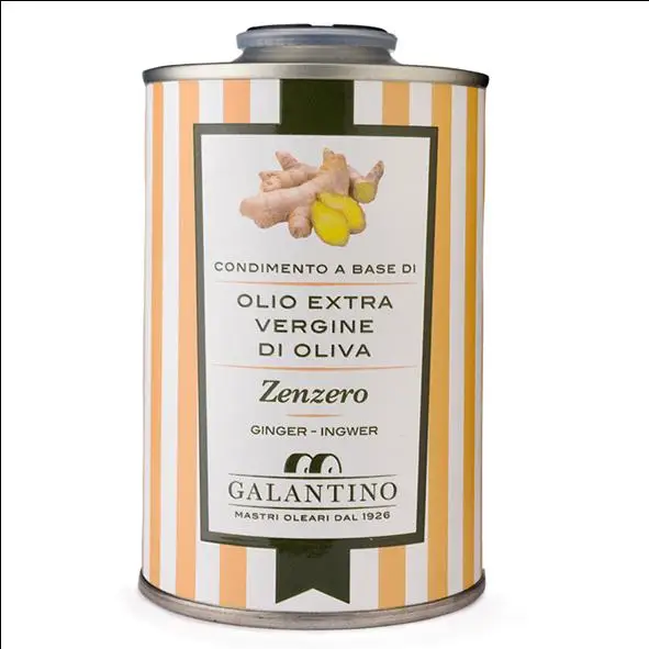 Ginger  Natural Flavored Extra Virgin Olive Oil  Galantino for dressing and cooking 250ml