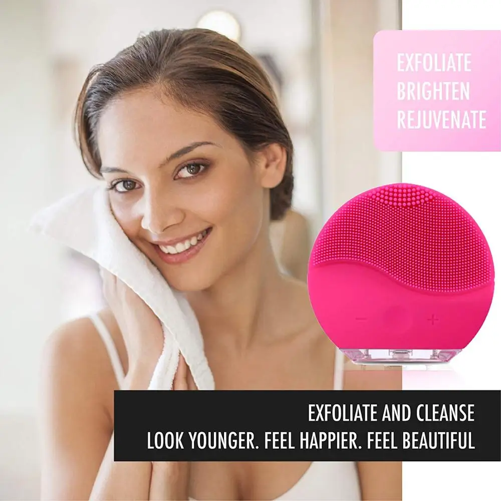 2021  hot selling silicone facial cleansing brush ,electric face scrubber massager, deep cleanse, skin care  IPX7 waterproof