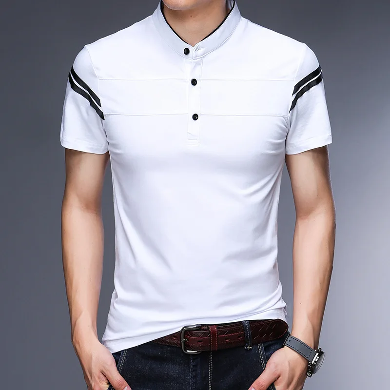 2021 летняя футболка с короткими рукавами в полоску, классическая футболка с пуговицами, трикотажная кофта из полиэстера, Лидер продаж