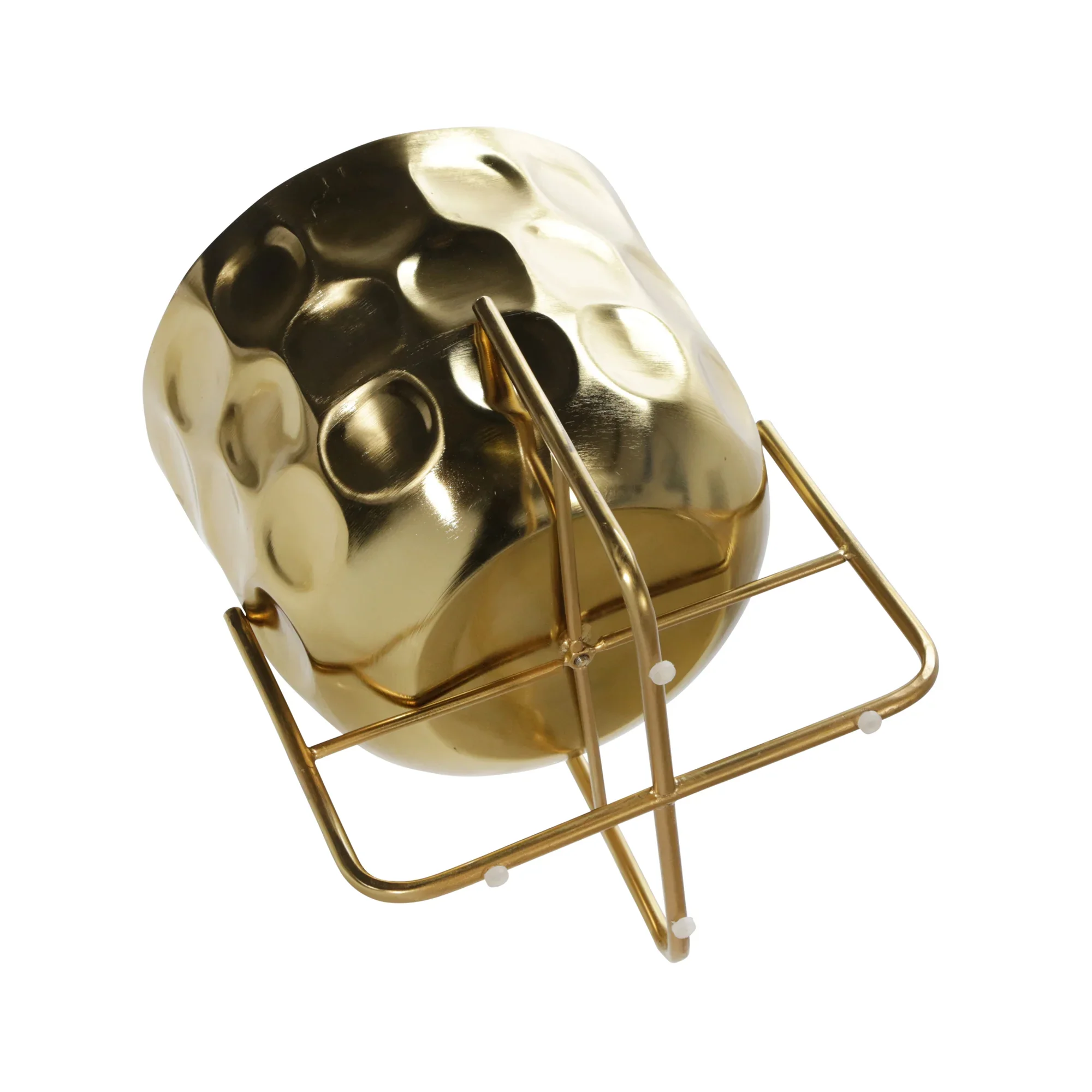 Planter Hammered Latest Design with Tall Metal Stand - Decorative Standing Flower Pot Holder Indoor Outdoor Garden Pat