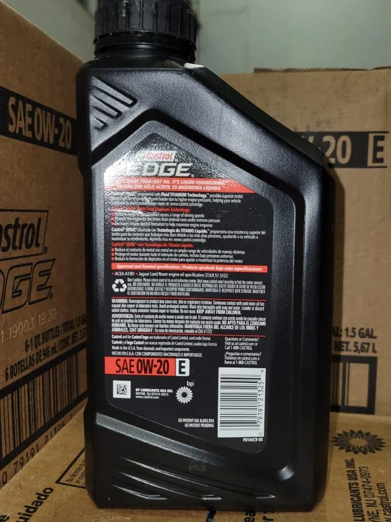 Genuine Quality Cast EDGE 0W-20 Full Synthetic Motor Oil 1 Quart 6 Pack